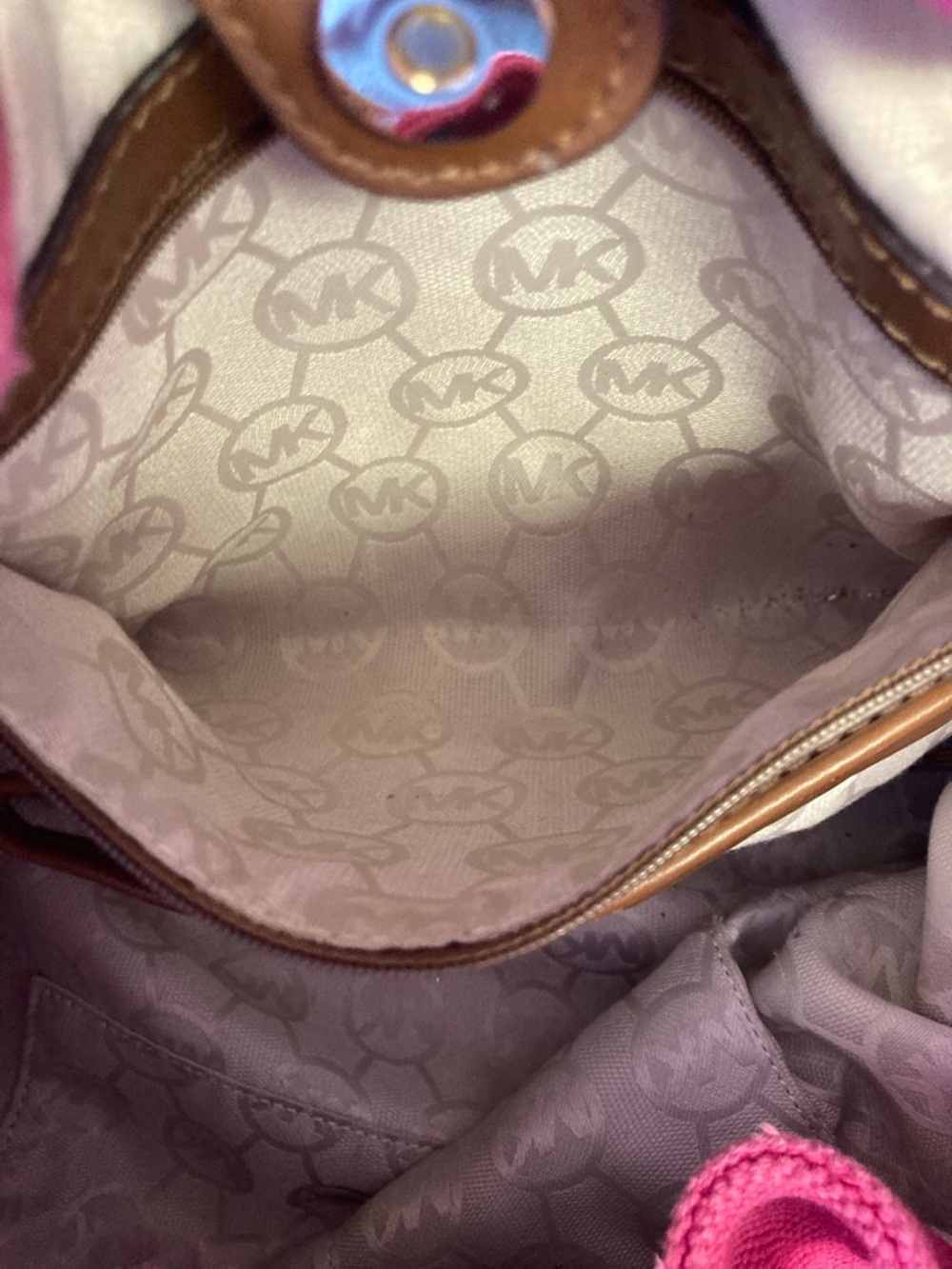 Michael Kors Marina Pink Canvas Large Tote Bag (OKPM-04-060) - Picture 9 of 13